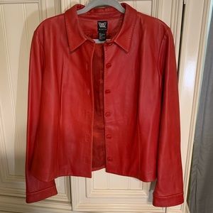Women’s Worth leather jacket Red
